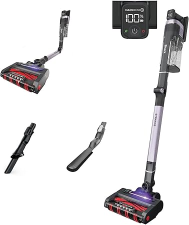 Shark Stratos Cordless Vacuum with Clean Sense IQ and Odor Neutralizer, MultiFlex Wand, Includes Duster Crevice Tool & Anti-Allergen Brush, Up To 60 Minute Runtime, Ash Purple, IZ862H Shark Stratos Cordless Vacuum with Clean Sense IQ and Odor Neutralizer, MultiFlex Wand, Includes Duster Crevice Tool & Anti-Allergen Brush, Up To 60 Minute Runtime, Ash Purple, IZ862H