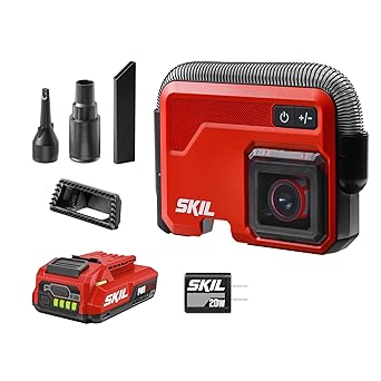 Skil Brushless Slim Vacuum 20V Kit Including 2.0Ah Battery and USB-C Charger-VA1200D-10 Skil Brushless Slim Vacuum 20V Kit Including 2.0Ah Battery and USB-C Charger-VA1200D-10