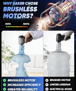 Saker Car Vacuum Portable Cordless 3 in 1 Handheld Car Vacuum 15000PA High Power with Brushless Motor and TypeC for Cars,Office,Home Cleaning HL107B 2