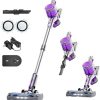 Cordless Vacuum Cleaner, 450W 40Kpa Stick Vacuum with Touch Screen, 55 Mins Runtime Rechargeable Vacuum, Lightweight Powerful Vacuum Cleaner for Home with 1.5L Cup for Pet Hair Carpet Hardwood Floor 3