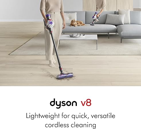 Dyson V8 Plus Cordless Vacuum, Silver/Nickel 2 Dyson V8 Plus Cordless Vacuum, Silver/Nickel - Image 2